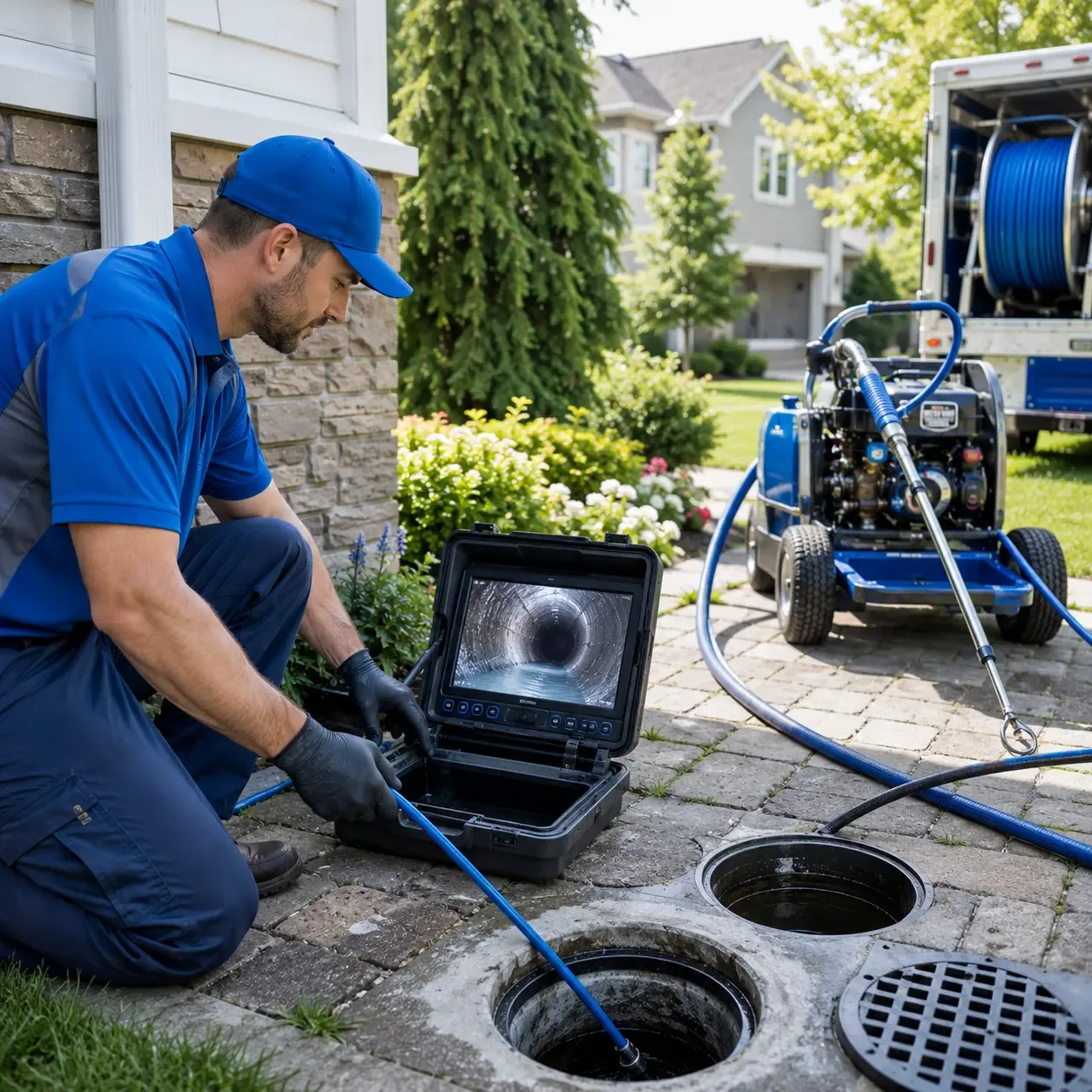 Outdoor drain cleaning professionals serving Blue River, KY