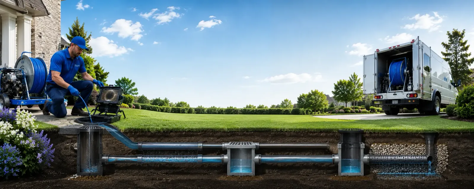 Outdoor drain cleaning information for Blue River, KY
